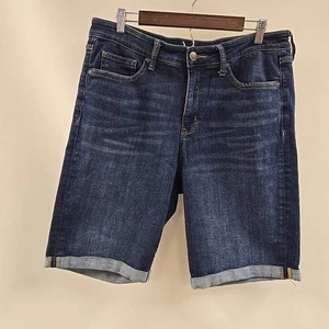 St Johns Bay Shorts Damen 14 blau dunkle Waschung Bündchen Bermuda Baumwollmischung - Bild 1 von 14