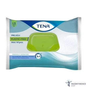 1x TENA ProSkin Plastic-Free Wet Wipe (30cm x 20cm) - Pack of 48 Wipes - Picture 1 of 5