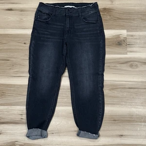 Pantalones de mezclilla cortos deshilachados negros Kancan para mujer 14 - Imagen 1 de 4
