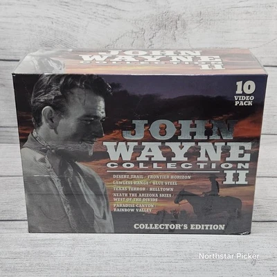 VTG John Wayne Collection II Boxed Set "Collector's Edition" (10 VHS) MMG NEW - Image 1 of 4