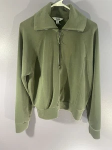 Spanx Giacca Morbida Elasticizzata Verde 1/2 Zip Air Essentials Capispalla Donna Taglia M - Foto 1 di 8