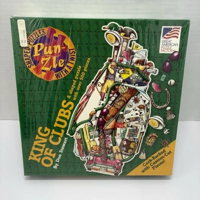 НОВЫЙ ЗАПЕЧАТАННЫЙ — пазл в форме сумки для гольфа King of Clubs 500+ штук  - Изображение 1 из 4