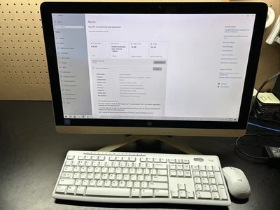 HP All in One Touchscreen Desktop 24-G012 w/ Wireless Keyboard & Mouse - Tested - Image 1 of 4
