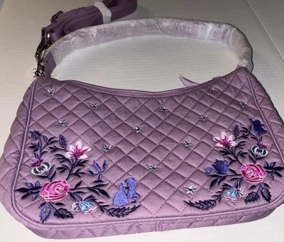 Disney Vera Bradley Beauty & The Beast Frannie Crescent tiracolo literária Bela - Imagem 1 de 4