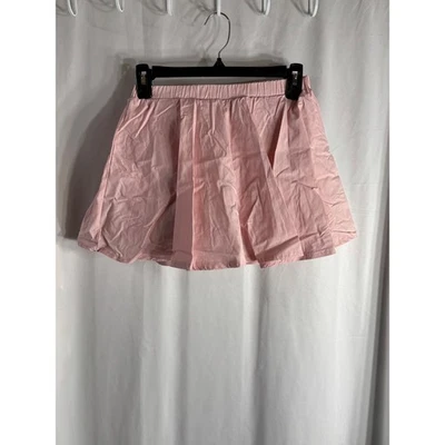 NOVA Saia Plissada Rosa Infantil Tamanho Médio Elástico Cintura Mistura de Algodão - Imagem 1 de 3