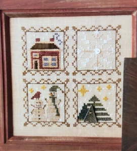 Homespun Elegance Counted Cross Stitch SNOWY LITTLES Chart - Picture 1 of 4