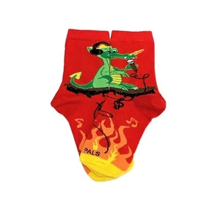 Music Dragon on Fire Socks (Ages 3-7) from the Sock Panda - Picture 1 of 8