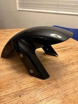 Front Fender for 2006-2008 Kawasaki Ninja 650R Gloss Black with Grommets OEM - Image 1 of 4