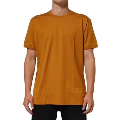 DOLCE & GABBANA T-shirt Golden Brown Crew Neck Short Sleeve IT58/US48/3XL 240usd - Image 1 of 4