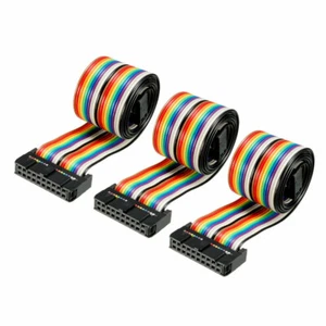 3pcs Ruban multicolore IDC 20 broches fil télévision souple 48cm 2.54mm - Imagen 1 de 5