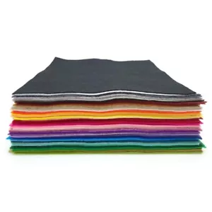 Craft Felt Squares 30% Wool Blend 9" x 9” Available in 64 Colours *Pick & Mix* - Picture 1 of 73