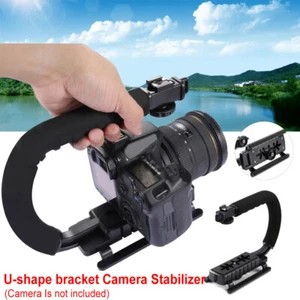 Universal Video Camera Stabilizer Shoe Mount Handheld Grip - Picture 1 of 15