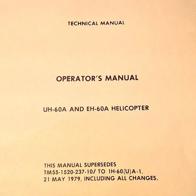 Sikorsky UH-60A and EH-60A Black Hawk Helicopter Operator's Manual  - Image 1 of 4
