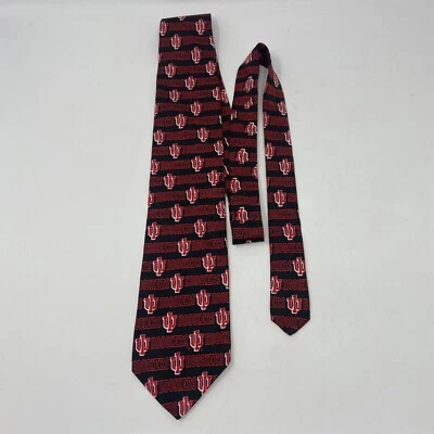 Corbata vintage RM Sport Indiana University Go Hoosiers roja y negra Foto 1 de 4