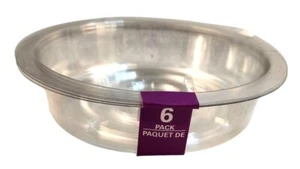 6 Pack Clear Plastic Planter Saucers 6" Diameter Drip Tray For Indoor & Outdoor - Picture 1 of 4