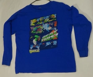 Teenage Mutant Ninja Turtles Shirt Youth XL Blue Long Sleeve TMNT Nickelodeon - Picture 1 of 6
