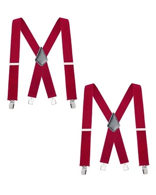 Paquete de 2 tirantes Buyless Fashion para hombre - 48" ajustables resistentes 2" de ancho - X Foto 1 de 4