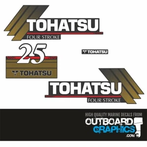 Kit de calcomanías/pegatinas motor fueraborda Tohatsu 25hp 4 tiempos - Imagen 1 de 1