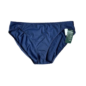 NWT Ralph Lauren Sapphire Hipster Bikini Bottoms Women Size 14 Navy Swim Resort - Picture 1 of 8
