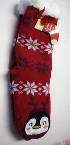 Slipper Socks By Gold Medal, Ladies Non-Skid, Red, Sock Size 9-11, Shoe Size 5-9 - Picture 1 of 2
