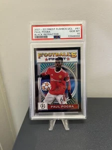 2021-22 Topps Finest Flashback UCL Paul Pogba Black Refractor /25 PSA 10 Pop 2 - Picture 1 of 2