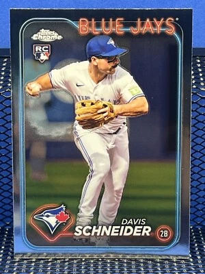 2024 Topps Chrome DAVIS SCHNEIDER Toronto Blue Jays Base 290 RC Rookie Card - Image 1 of 2