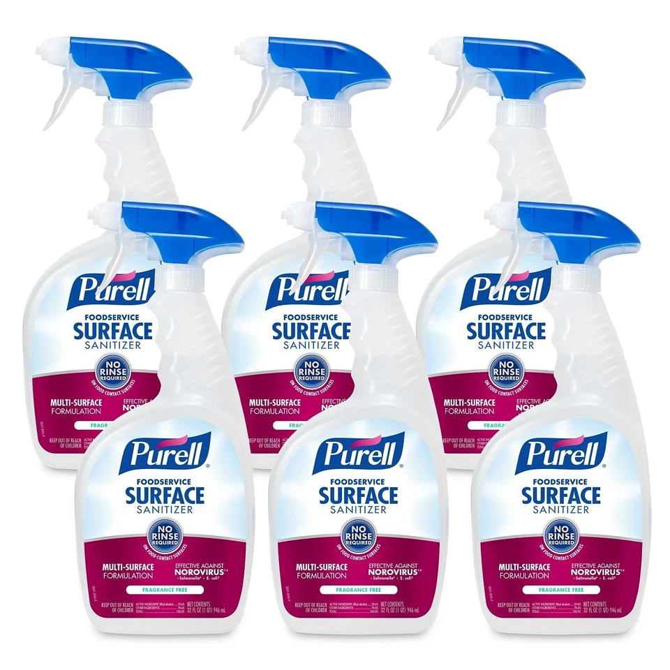 Desinfectante de superficies Purell Foodservice 32 oz. 6/Cartón (3341-06) Foto 1 de 2