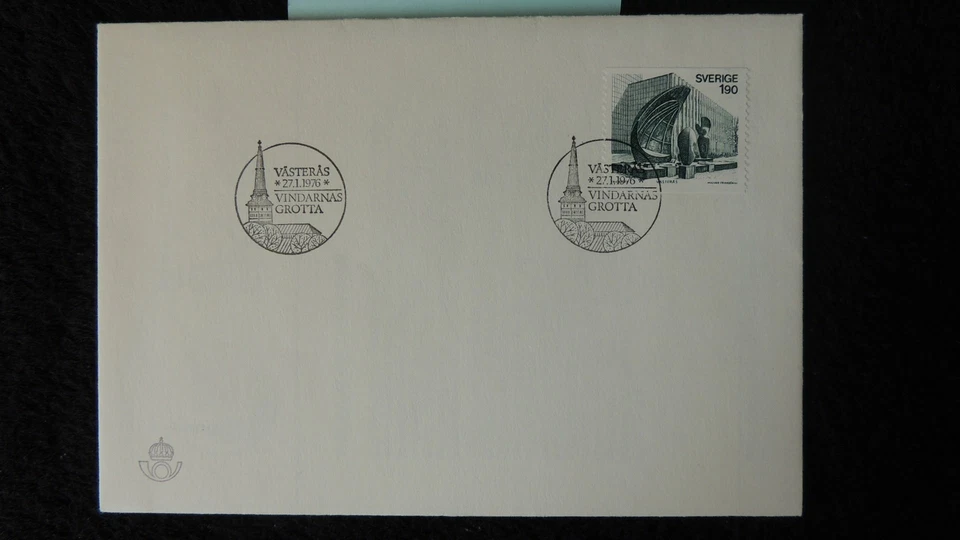 Sweden 1976 FDC the cave of the winds art architecture - Image 1 of 1