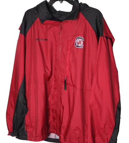 Mens Columbia University of South Carolina Gamecocks Windbreaker Rain Coat Sz XL Cover