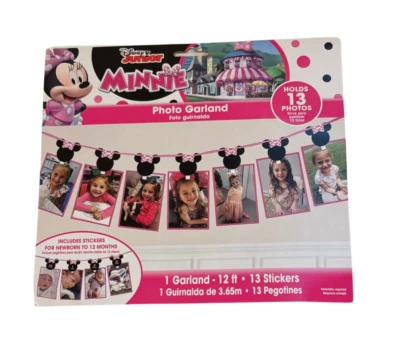 Disney Junior 12’ Minnie Mouse Foto Fiesta Guirnalda Tiene 13 Fotos Negro y Rosa Foto 1 de 2