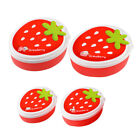  4 Pcs Red Pp Strawberry Crisper Office Portable Lunch Container