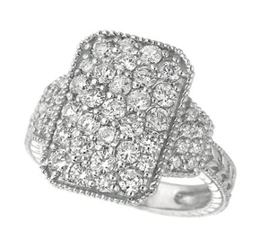 Morris & David 1,75 Karat natürlicher Diamant Ring G SI 14K Weißgold - Bild 1 von 4