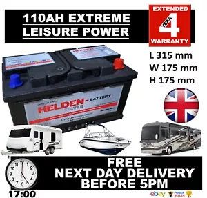 110ah Leisure Battery 12V 110AH 105 Battery for Motorhome / Caravan / Campervan - Picture 1 of 1
