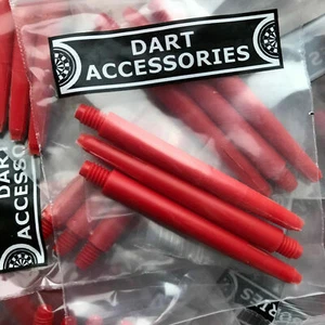 5 Sets of Red Dart Stems Strong Nylon Plastic Medium 48mm Darts Shafts - Picture 1 of 5