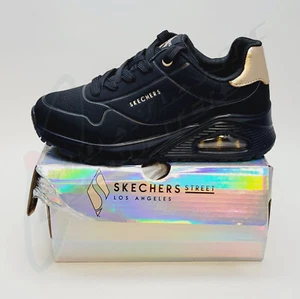 Skechers Street Uno Gen 1 Shimmer Away Nero con Oro Rosa, Giovani Bambini 13 - Foto 1 di 8