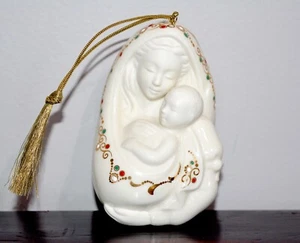 Lenox Christmas Ornament Bejeweled Madonna and Child Porcelain *Mint - Picture 1 of 6
