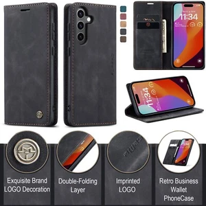 For Samsung Galaxy A12 A13 A14 A15 Phone Wallet Case Card holder Leather Cover - Picture 1 of 77