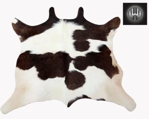 SALE! Cow Hide Rug Cow Skin Hairon Leather Rug (33" x 36") - Picture 1 of 3