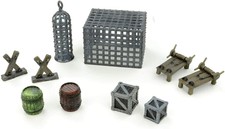 10 Pc Prisoner Torture Set 28mm for Dungeons & Dragons, Pathfinder, RPG Painted