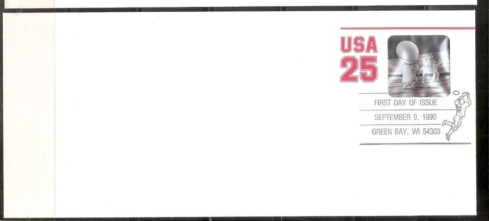 US SC # U618 Football FDC. No Cachet. # 10 Envelope - Image 1 of 1