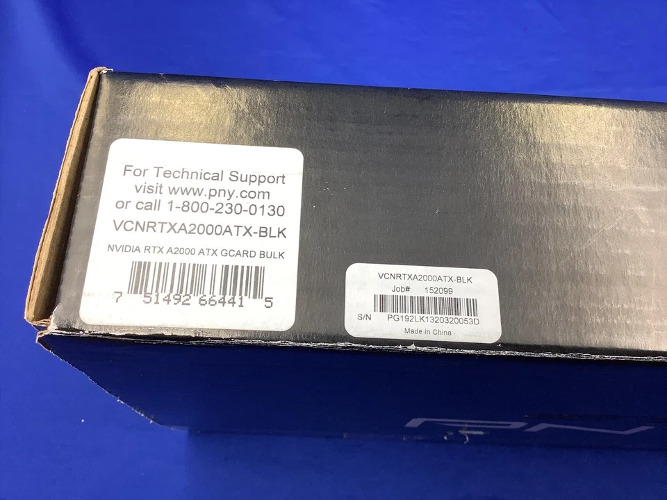 NOB PNY NVIDIA RTX A2000 ATX 6GB GDDR6 Graphic Card VCNRTXA2000ATX - Image 1 of 4