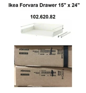 Ikea Forvara White W15×D24×H6" medium drawer 102.620.82 New for Sektion - Picture 1 of 1