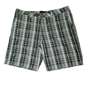 Hurley Chino Shorts Men Sz 38 Plaid School Summer Casual Preppy Skateboarder - Picture 1 of 3