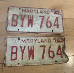 Maryland Nummernschild 1980 gebraucht gebraucht - Bild 1 von 2