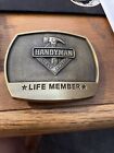 Handyman Club of America LIFE MEMBER Belt Buckle ~ Carpenter Tool 1996~Brass
