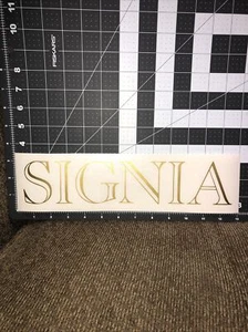 Signia Drum Head Logo A Set 2 Decals Gold High Quality Permanent Vinyl 2.5 X 12” - Picture 1 of 6