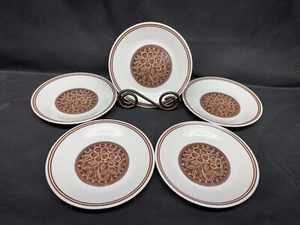 Corelle "BATIK" ~ braun Blumen Mitte ~ 5er Set ~ Brotteller ~ 6 3/4" - Bild 1 von 7