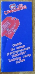 1990-91 MONTREAL CANADIENS Training Camp Guide PATRICK ROY GUY CARBONNEAU - Picture 1 of 4