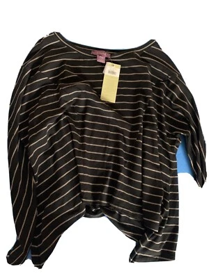 Mujer Yoga/Fitness/Cap Top Manga Larga Negro/Crema/Por Zobha Talla S Nuevo Con Etiquetas Foto 1 de 3