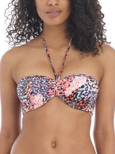 34D Freya Serengeti Haze Multi Bikini Top Bandeau Multiway Bikini Tops Swimwear